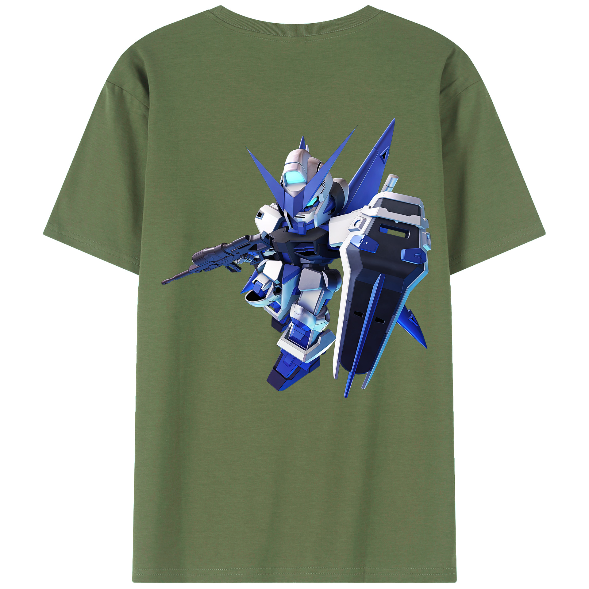（画像用） 機動戦士ガンダム Mobile Suit Gundam 綿100％ メンズ半袖Tシャツ（バックプリント） 通気性
